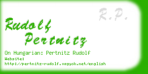 rudolf pertnitz business card